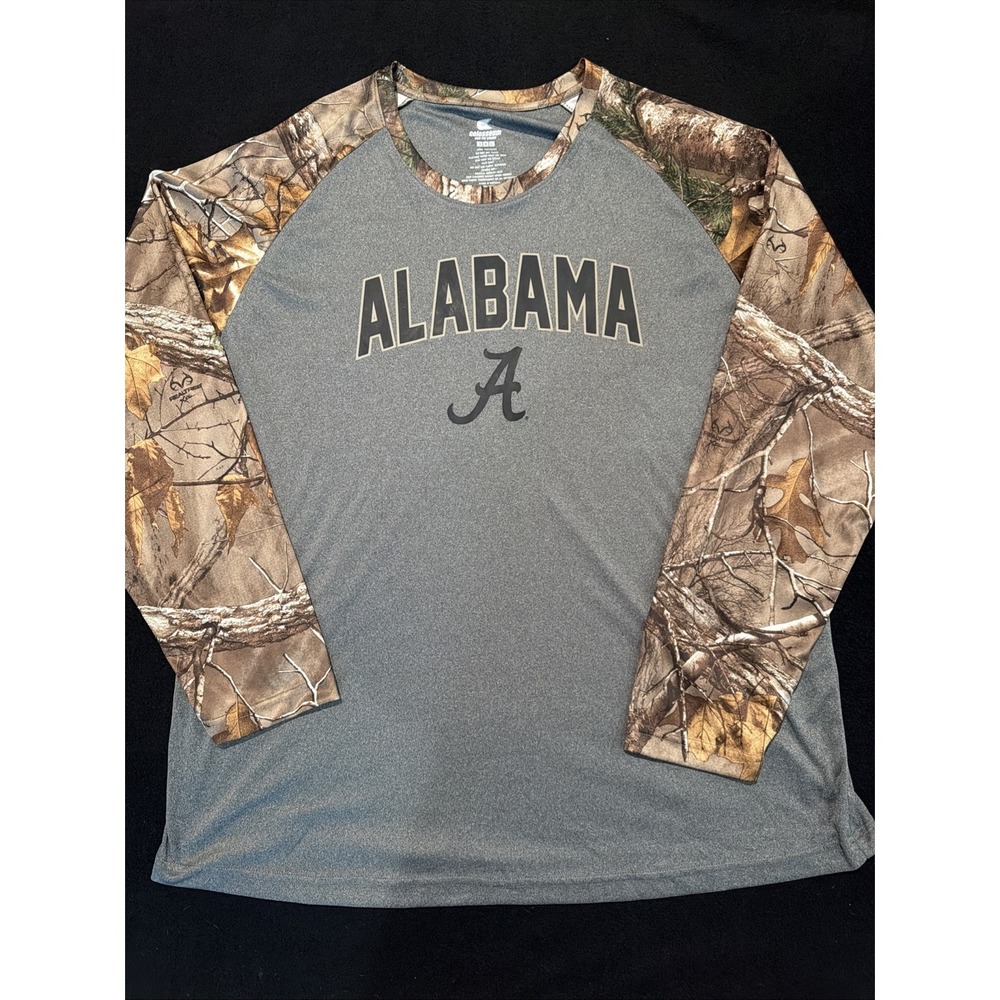 Alabama Crimson Tide Teal Tree Cano Men's Colosseum Raglan Tee Size 3XL